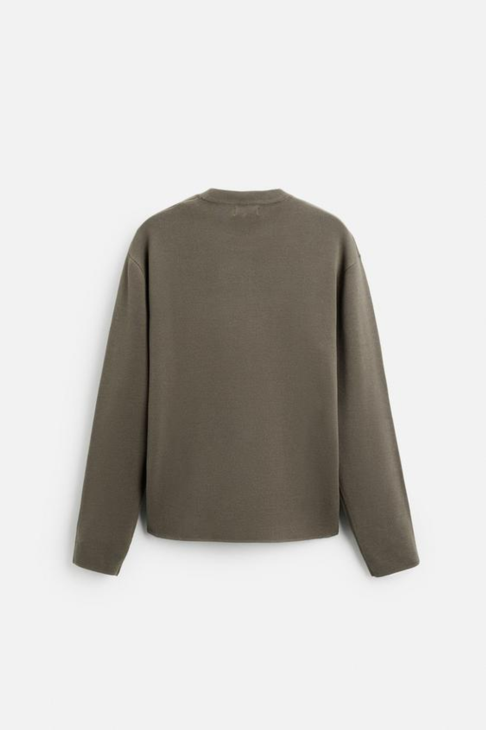 ZARA СВИТЕР ИЗ СМЕСОВОГО ХЛОПКА С РЕЛЬЕФНЫМ УЗОРОМ, РЫЖЕВАТО-КОРИЧНЕВЫЙ