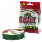 Плетеный шнур Sufix Gyro Braid зеленая 135м 0,21мм 11,9кг