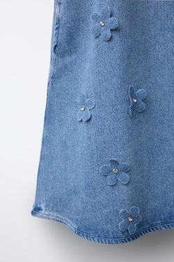 ZARA ДЖИНСОВОЕ ПЛАТЬЕ, СИНИЙ