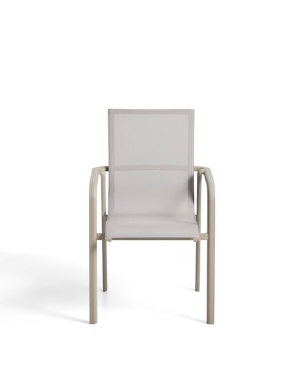 Уличный стул Canea из бежевого алюминия