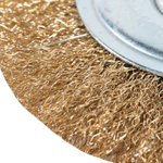 Щетка дисковая 125 мм/22мм для УШМ, проволока витая латунированная Yoko