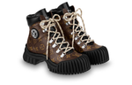 LOUIS VUITTON Ruby Leather Combat Boots Women"s Brown