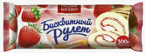 РУЛЕТ КЛУБНИЧНЫЙ 300ГР