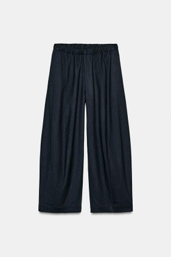 ZARA БРЮКИ WIDE LEG — ZW COLLECTION, ТЕМНО-СЕРЫЙ
