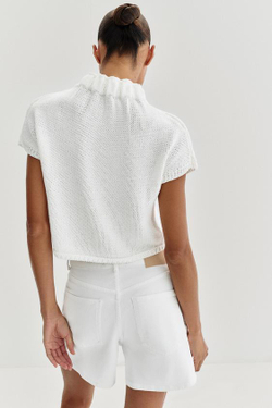 ZARA ШОРТЫ Z1975 MOM FIT, БЕЛЫЙ