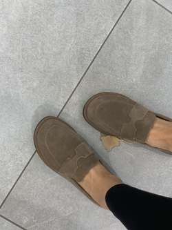 Лоферы из натуральной замши