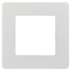 Рамка для розеток и выключателей ЭРА Серия 12 12-5101-01М на 1 пост, Сатин, белый матовый