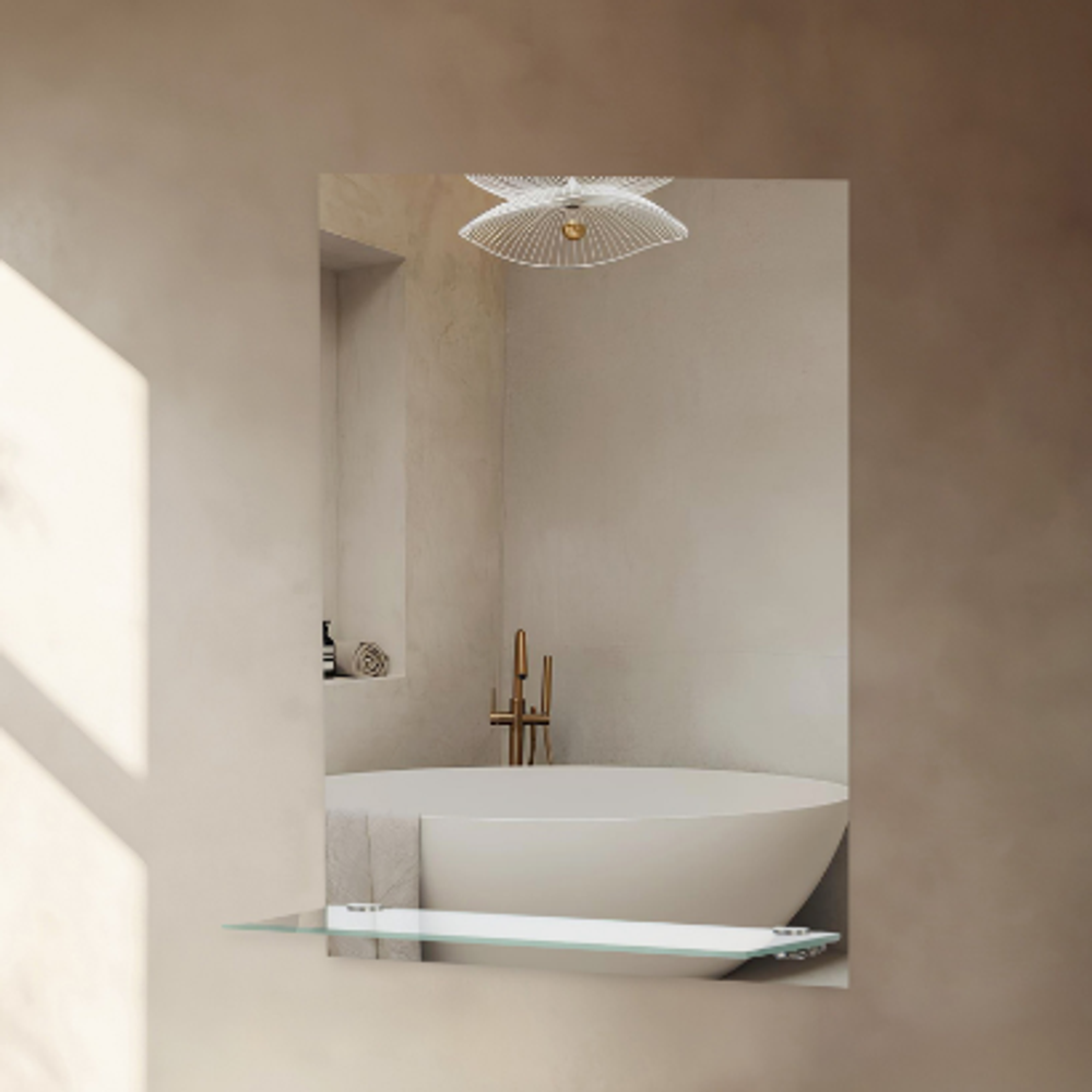 Зеркало интерьерное настенное, с полкой, 30×40 см