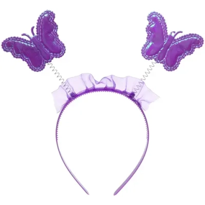 Карнавальный костюм «Сказочная фея» (юбка,крылья,волшебная палочка,ободок), Фиолетовый