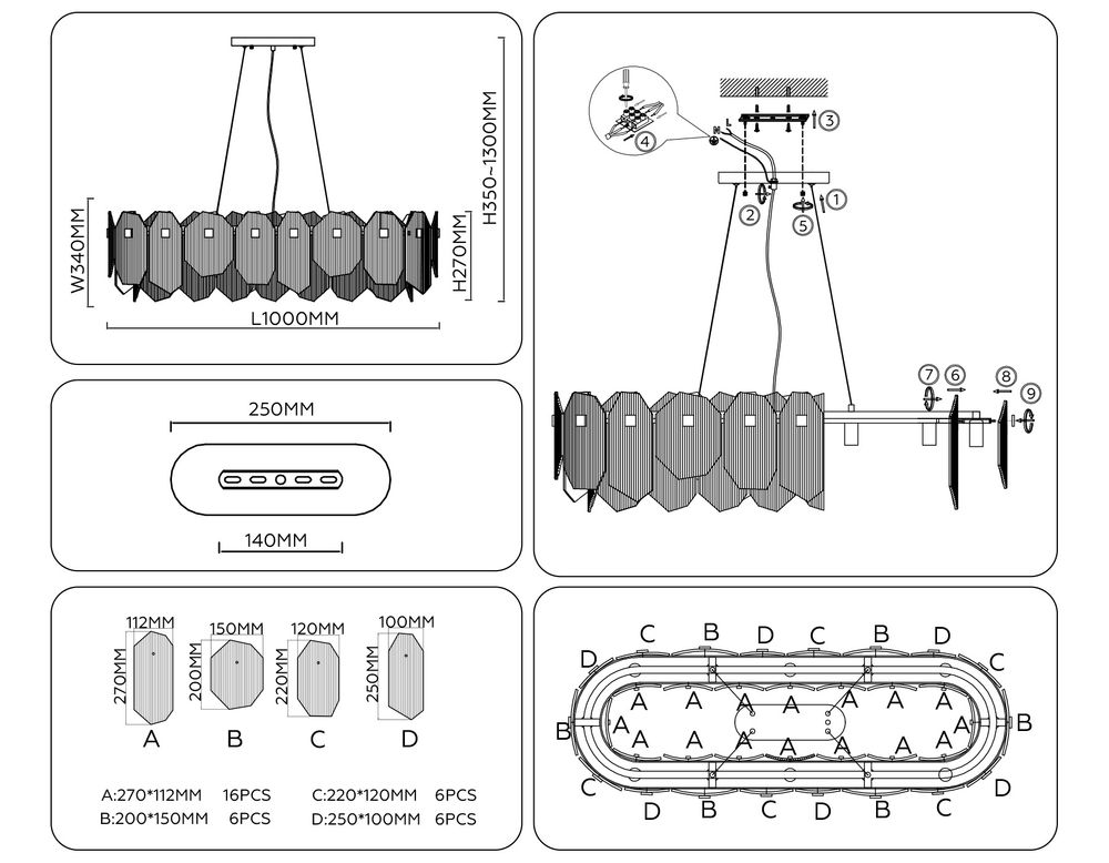 Ambrella Подвесной светильник Crystal LH31255