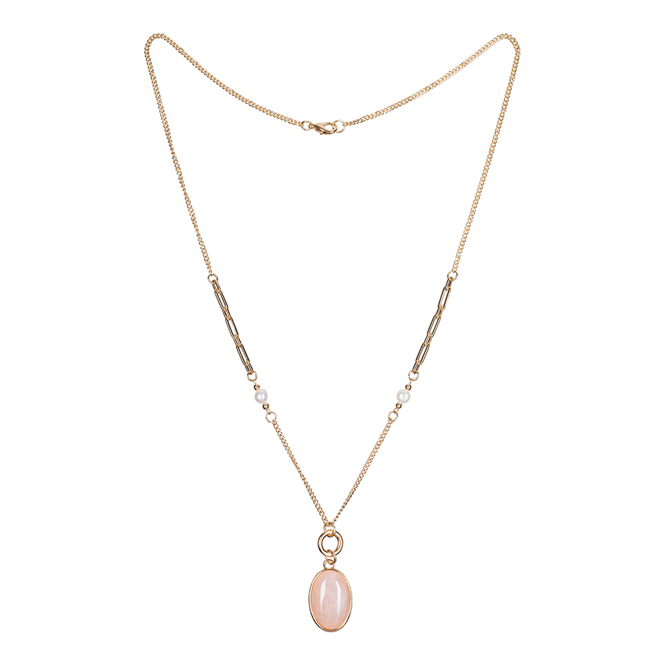 Колье Fiore Luna ROSE QUARTZ LN5154 R/G