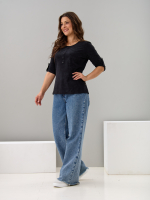 Лонгслив ЛНк-005/черный-варенка