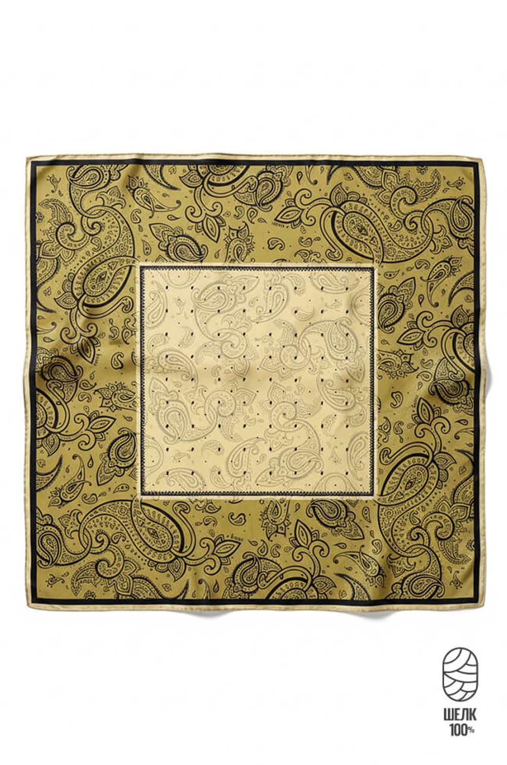 8454 Платок женский (оливковый принт)