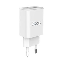 Сетевой адаптер на 2 USB Hoco C62A - Белый