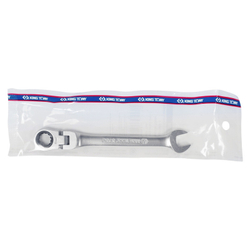 Ключ трещоточный комбинированный с шарниром 15 мм KING TONY 373015M