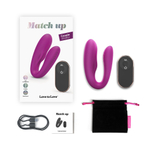 Лиловый вибратор для пар Match Up Couple Vibrator with Remote Control (Цвет: лиловый)