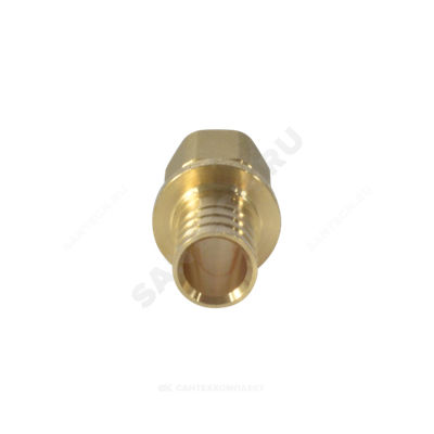 Муфта для PE-X труб аксиальная латунь Дн 16х1/2" ВР РОС