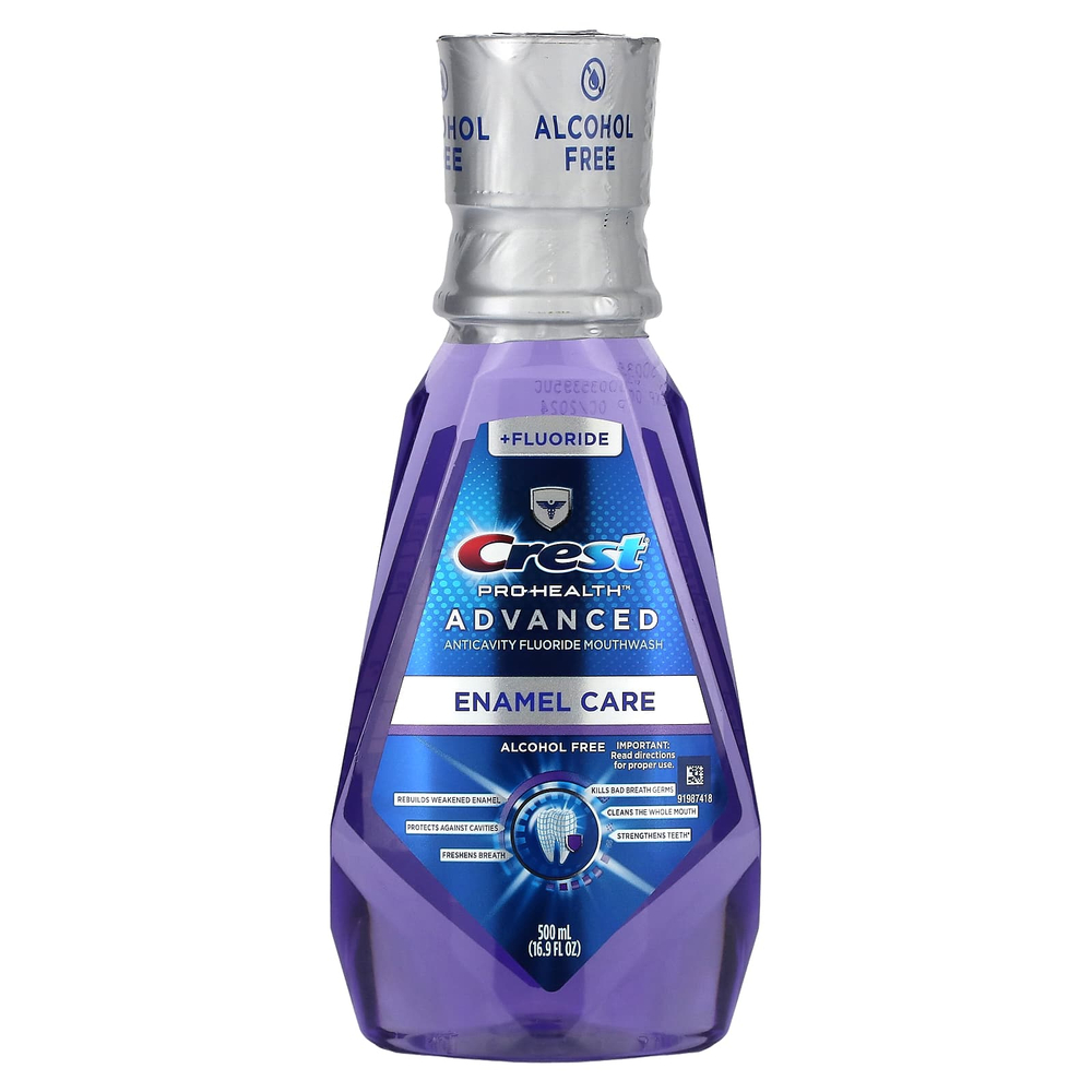 Crest, Pro Health Advanced, жидкость для полоскания рта с эмалью, с фтором, без спирта, 500 мл (16,9 жидк. унц.)