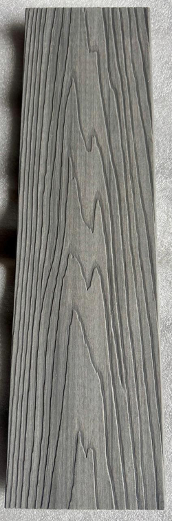 Заборная доска полнотелая двухсторонняя 3D тиснение под дерево 137*10 Цвет Серый