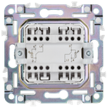SKANDY Выключатель 2-клавишный проходной с индикацией 10А SK-V10W арктический белый IEK