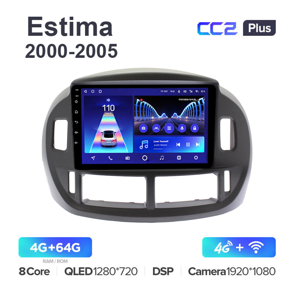 Teyes CC2 Plus 9"для Toyota Estima 2000-2005