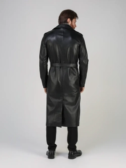 Плащ кожаный из натуральной кожи тренч