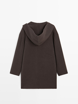 Massimo Dutti Длинный кашемировый кардиган, коричневый