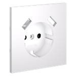 Накладка для розетки с заземлением и защитными шторками, с USB A+A, (белый матовый) Voltum S70 VLS000902