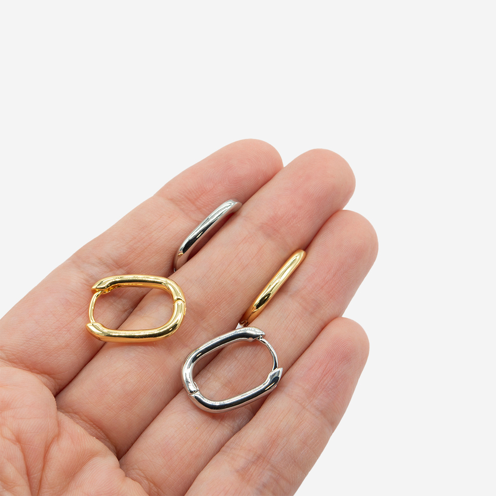 Швензы-овалы, 17*14мм, позолота