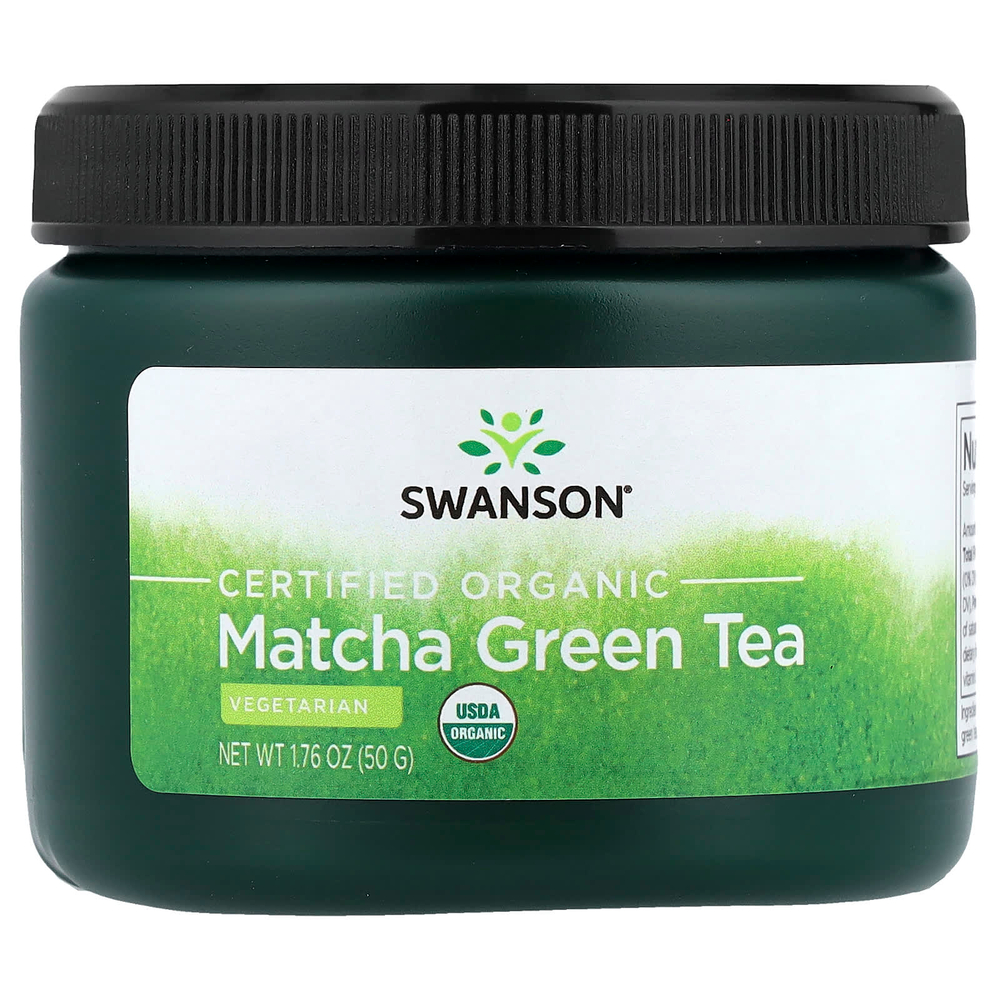 Swanson, сертифицированный органический зеленый чай матча, 50 г (1,76 унции)