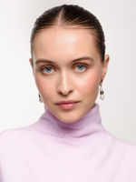 Серьги "Pearl charm green" с яшмой Silver