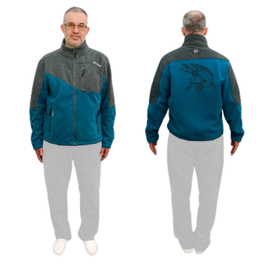 Кофта флисовая Nautilus Keepler Grey/Blue (с принтом) -