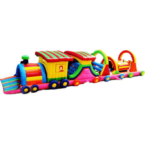 Спортивный надувной батут "Паровоз"