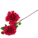Цветок искусственный «Natur» 72см Георгин 2цветка и бутон винный