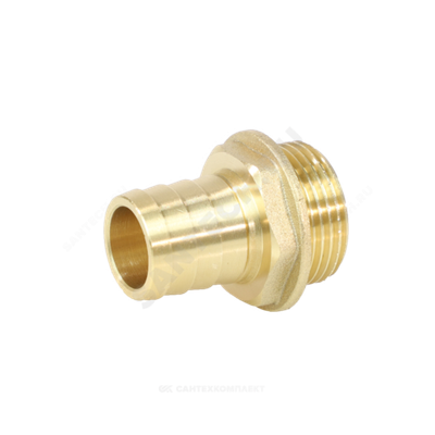 Переходник штуцерный латунь неразъемный для шланга Дн 30х1" НР 9102 Aquasfera 9102-11