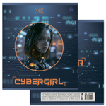 Тетрадь 48л, А5, клетка, Alingar, "Cibergirl" , скрепка,мелованный картон (стандарт), выб УФ лак, блок офсет, 5 дизайнов в пленке т/у