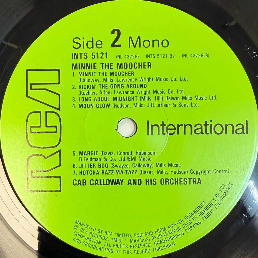 Cab Calloway & His Orchestra – Minnie The Moocher 1933-1934 Recordings (Англия 1981г.) Т