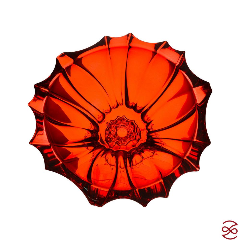 Фруктовница на ножке Aurum Crystal Plantica 33 см red