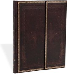 Bloknot \ Блокнот \ Notebook Paperblanks  Old Leather Classics I Black Moroccan I Midi I Lined