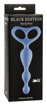 Рельефный анальный стимулятор Ultimate Beads (17 см , васильковый ) (Цвет: васильковый)