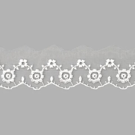 Кружево капрон 0574-1019 3,6см *13,71м (белый)