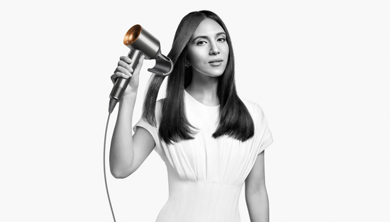 Фен Dyson Supersonic HD07, голубой/розовое золото + с подарочным чехлом EU