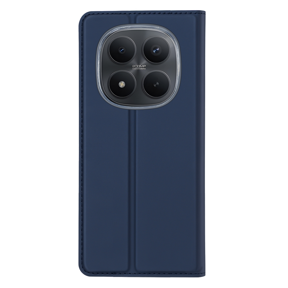 Чехол книжка из кожи синего цвета для Xiaomi Redmi Note 15 Pro Plus 5G и Poco M8 Pro 5G, серия Skin Pro Series от Dux Ducis