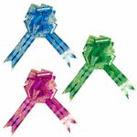 Бант-шар d = 15 см для подарка НАБОР 3 шт., золотые полосы, фуксия, бирюза, зеленый, ЗОЛОТАЯ СКАЗКА, 591836