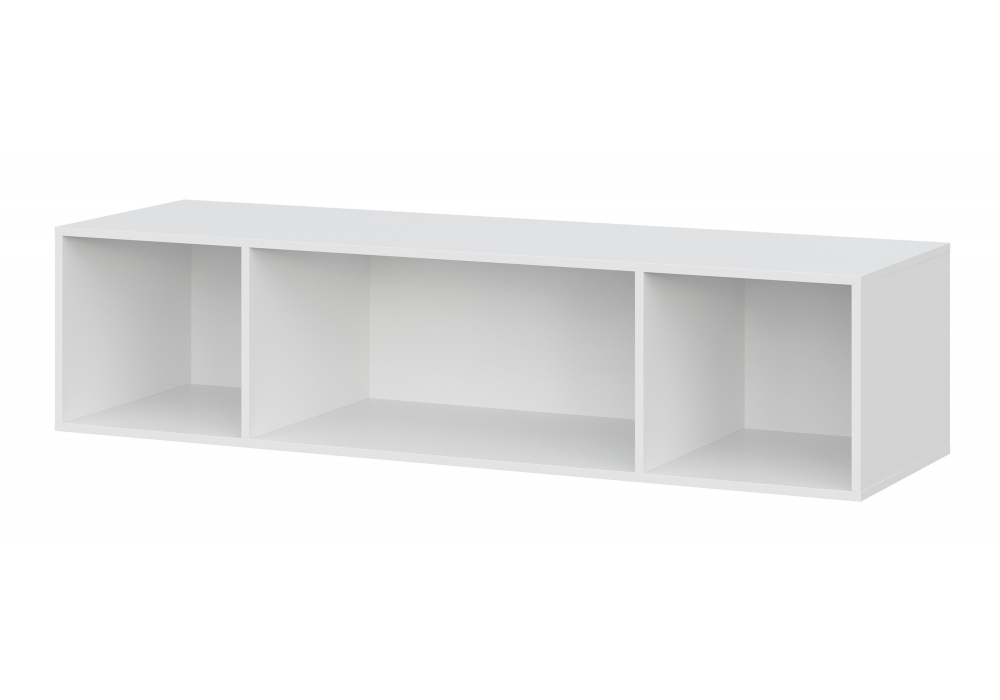 Шкаф Woodville Даиго с антресолью белый текстурный комплектация 3