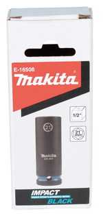 Ударная удлиненная торцовая головка 21x81,5 мм Impact Black 1/2" Makita E-16508