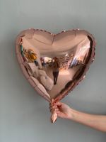 F Шар Сердце 18'' / 46 см Розовое золото (БГ-15)