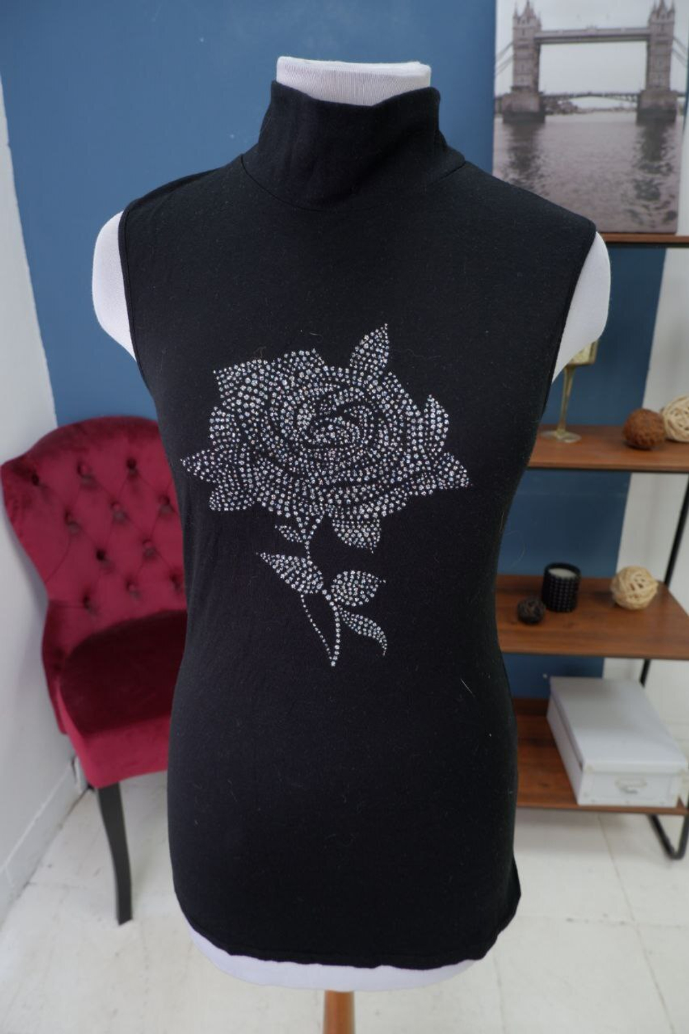 Топ Sinequanone со стразами 44/46 размер