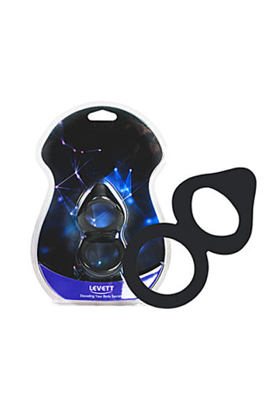 Двойное эрекционное кольцо на пенис Levett Victor чёрное