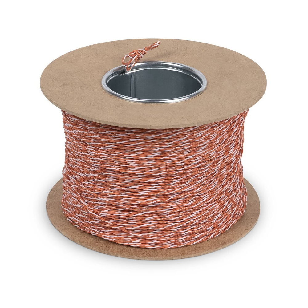 Кабель витая пара U/UTP 5e кат. 1 пара Cabeus UTP-1P-Cat.5e-SOLID-CROSS-305-OR